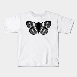 Cool Black And White Butterfly Kids T-Shirt